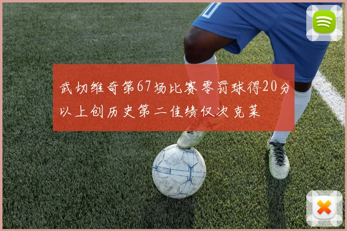 武切维奇第67场比赛零罚球得20分以上创历史第二佳绩仅次克莱