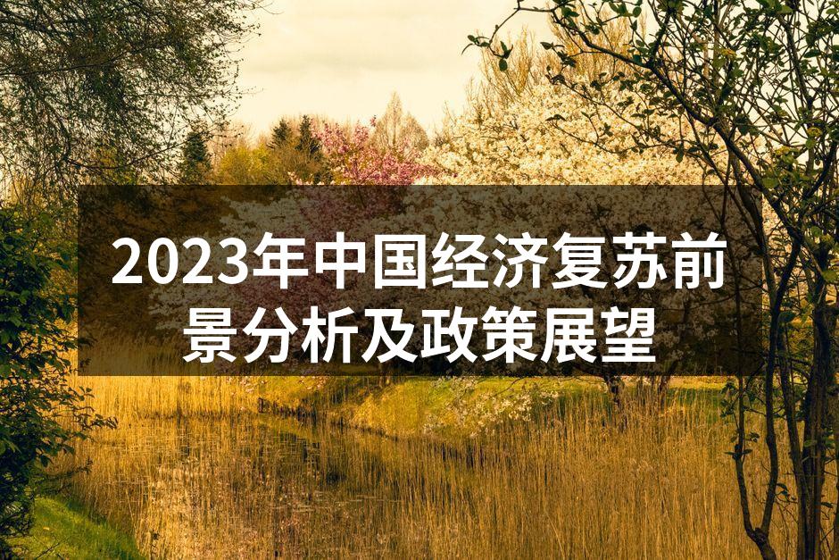 2023年中国经济复苏前景分析及政策展望